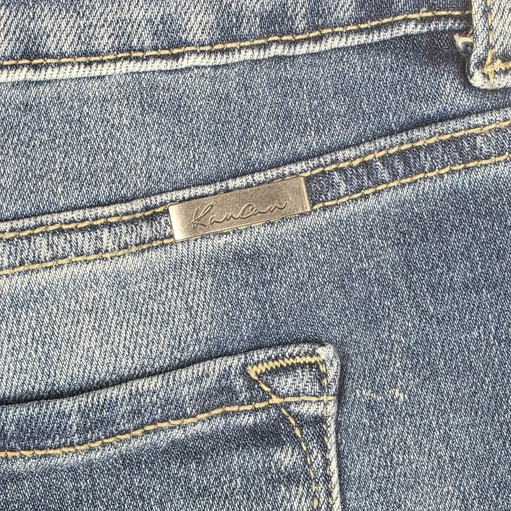 KanCan Shorts‎ Womens Size 18 High Rise Distressed Blue Denim Bottoms New